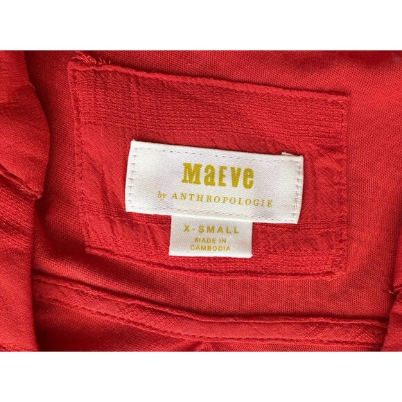 Maeve by Anthropologie Tomato Red Sleeveless Tunic Tank Modal Blend Size XS - Picture 6 of 14
